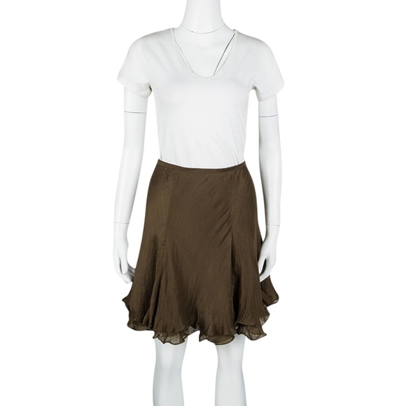 Ralph Lauren Dresses & Skirts - 4/$25 Ralph Lauren Brown Silk Skirt Large Damaged